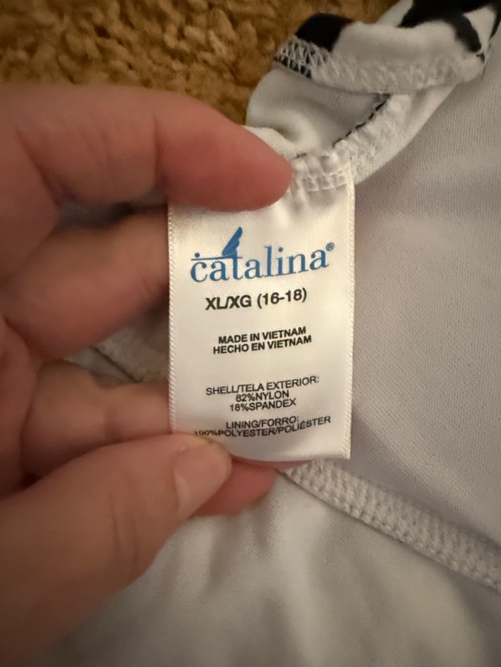 Catalina Black & White Chevron Tankini Top - Picture 4 of 4